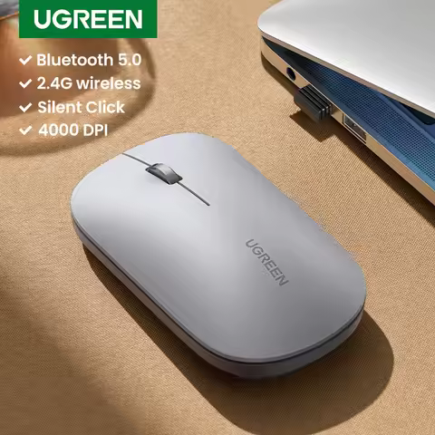 UGREEN Mouse Wireless Bluetooth 2.4G Silent Mice 4000 DPI Left Right Hand For MacBook Tablet Compute