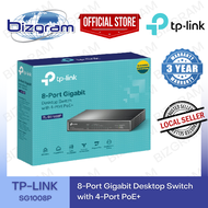 TP-LINK TL-SG1008P 8-Port Gigabit Desktop PoE Switch with 4-Port PoE+