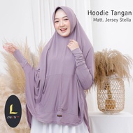 Lulu Hodie Hand Pocket Hijab/ Premium Jersey Stella Long Sleeve Hijab