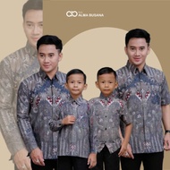 KEMEJA Alma Clothing Batik Shirt For Boys (Batik Margareth) Batik For Adult Men Couple Batik Father And Son