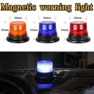 LED Strobe Light 12V-24V Amber 12 LED Warning Safety Flashing Beacon Lights with Magnetic Vehicle Forklift Truck Tractor Golf Carts UTV Car Bus