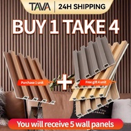 TAVA Buy 1 Take 4 WPC Fluted Wall , Easy D.I.Y ,WPC Panel Wall Decoration Feature Wall Panel Board