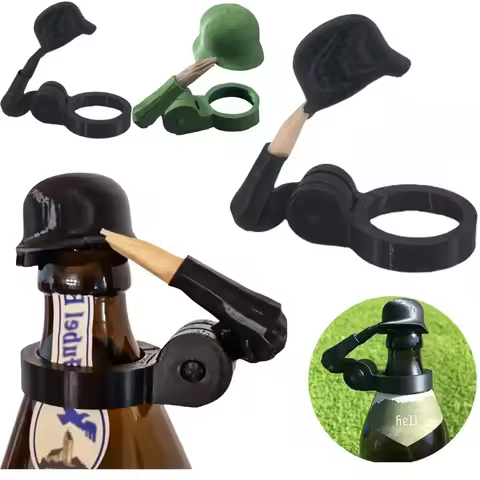 1-3pc Soldier Salute Beer Bottle Helmet Dustproof Beer Helmet Topper Creative Beer Bottle Cap for Pa