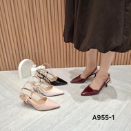 Valerie 5cm glossy back strap heels 35-39 A995-1