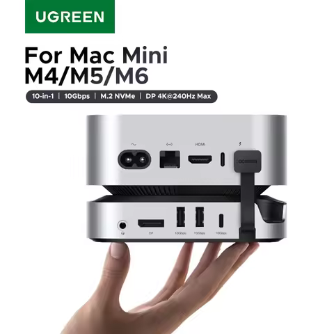 UGREEN Mac Mini Docking Station USB HUB Type-C to DP 4K240Hz M.2 NVMe SSD Slot 10Gbps SD&TF 3.5MM fo
