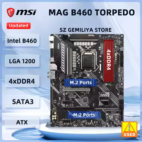 MSI B460 Motherboard MAG B460 TORPEDO Motherboard LGA 1200 DDR4 128GB 2xM.2 support 10900F 10400F 10