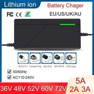 36V 48V 52V 60V 72V 2A 3A 5A Lithium ion Smart Fast Charger For 10S 13S 14S 16S 20S 42V 54.6V 58.8V 