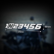 XIII 1N23456 GEAR Car Decoration Sticker