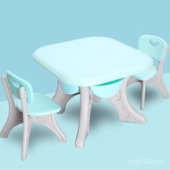 Baby Kindergarten Table Children Table Chair Study Table Game Table Chair Toy Plastic Set Table Thic