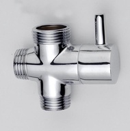 KOEN BRASS ANGLE VALVE CHROMED TWO FUNCTION ANGLE BATHROOM WATER HEATER CONNECTOR M1/2" X M1/2" X M3