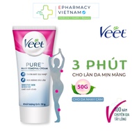 VEET Hair Removal Cream for Sensitive Skin - VEET Silk & Fresh Hair Removal Cream Sensitive Skin 50G