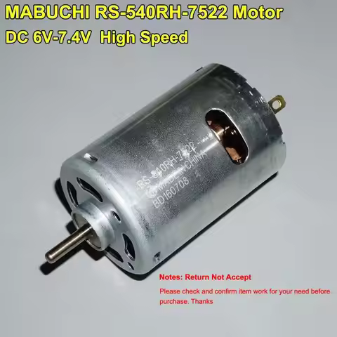 MABUCHI RS-540RH-7522 RS-540SH-7520 DC 6V-7.4V 7.2V High Speed Power Drill Electric Tool Motor Vacuu