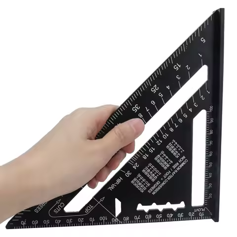 90°Triangle Carpenter Square Ruler 7 Inch High Precision Speed ​​Square Angle Metric ProtractorWood 