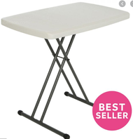 Lifetime Adjustable Height Personal Folding Table 18X26” | Very Limited Stock!