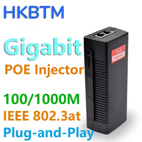 HKBTM Gigabit POE Injector for IP Camera CCTV Security Surveillance PoE Power Supply Ethernet Adapte