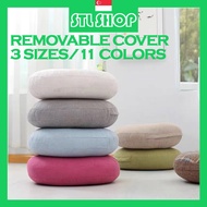 【STL♥SG】Ready Stock Removable and Washable Cover Linen Round Floor Pillow Seating Cushion Tatami cushion Room Décor Pouf for Meditation Yoga Large Size 可拆洗 蒲团 棉麻蒲团 打坐垫 地上坐垫 坐垫 纯棉坐垫 瑜伽垫