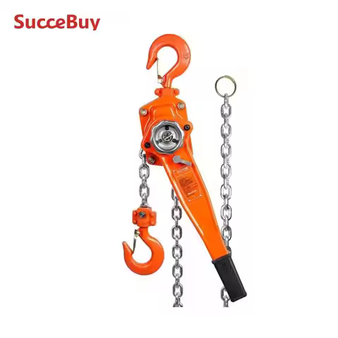SucceBuy 0.75/1.5/3/6T Manual Lever Chain Hoist 10/20 FT Weston Double-Pawl Brake Auto Chain Leading