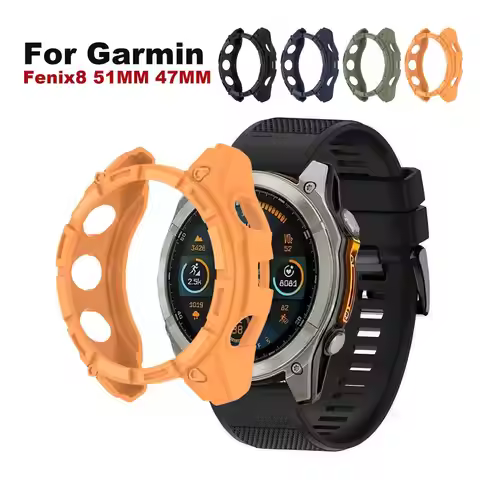 Silicone Case For Garmin Fenix 8 51MM 47MM Cover Smartwatch Protector Case Bumper For Garmin Fenix8 