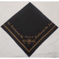 (HITAM SERIES) KERUDUNG SEGIEMPAT VOAL MOTIF ARAB PEGON / JILBAB SERAGAMAN / HIJAB SEGIEMPAT MUSLIMA