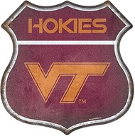 Rico Industries NCAA Virginia Tech Hokies Rustic 11.5" Metal Route Sign
