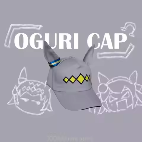 Umamusume: Pretty Derby Oguri Cap Ear Peaked Cap Anime Summer Sun Hat Cartoon Baseball Cap Props Cos