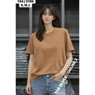 Women's Loose Round Neck T-shirt - The Blues 22-744 Baju T Shirt Perempuan