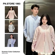 PN.Store1993 Premium Oxford Loose Form Unisex Menswear Striped Shirt