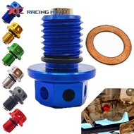 M12x1.5น้ำมันท่อระบายน้ำเสียบสายฟ้าสกรูสำหรับ Yamaha YZ 125 250 250X 80 100 400 400F 465 490 WR 250R