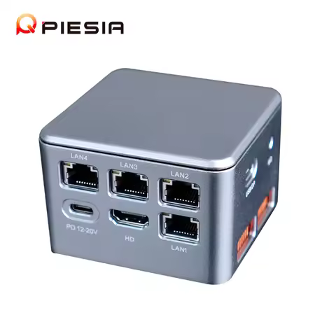 Intel 12th Gen N100 N300 Portable Mini Pc Four 2.5G Network Port NVME SSD Slot NUC PC