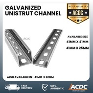 Strut Channel 1meter 41mmx41mm / x 25mm Unistrut Support Channel Slotted Brace Mount