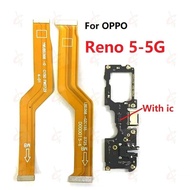 Charging board flex for OPPO Reno 5 5G Main board Mainboard flex cable CPH2145 LCD flex cable