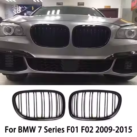 F01 F02 Glossy Black Car Front Kidney Grille Grill For BMW 7 Series F01 F02 Dual Slat Front Bumper G