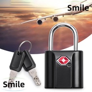 SMILE TSA Customs Lock, Cabinet Locker Security Tool Luggage Lock, Anti-Theft with Key Padlock Travel Bag Lock Travel