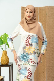 DP | Bunga Gemilang Beige Baju Kurung - MK0890