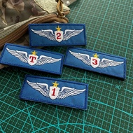 【Customized】Rank aviation pilot embroidery 3D Velcro Patch /Badges/armband/Emblem Decorative For Jac