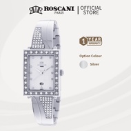 Roscani Mallory E86 Rose Gold Bangle Women Watch - Curve Crystal + Shimmering Shine Dial | Stainless Steel Watch