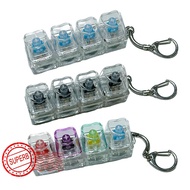 4keys Finger Button Anti-stress Toys Keychain Mechanical Keyboard Keycaps Office Decompression K7c4