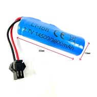 Bateri Kereta Kontrol 3.7v 14500 sm 2pin 3800mAh / 1500mAh / 800mAh Battery Rechargeable for RC Car 
