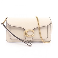 【二手】COACHTabby 鏈條斜挎包 19 CBF14B4 粉筆白皮革鏈條單肩包 女士（全新）