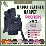 PROTON X90 6 seater 7 seater 5D 6D Car Floor Rear Mat Liner Carpet Custom Made PU Leather PREMIUM CA
