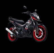 HGK Striping Honda Sonic 150R Hitam Doff 2018 Stiker Standar Lis R