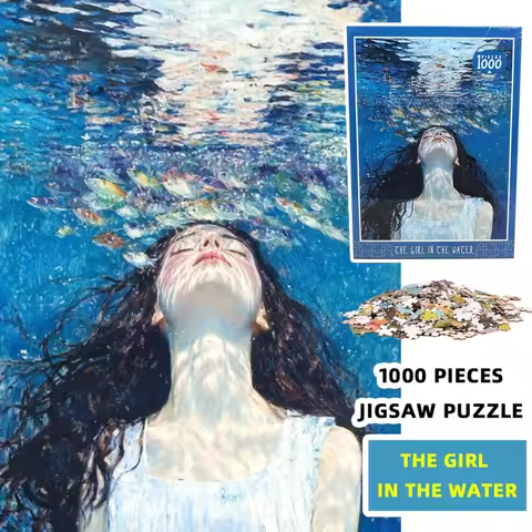 1000 Piece Jigsaw Puzzle 70x50cm Girl in Water 2mm Thick Divided Back High Quality Perfect Gift for 