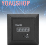Yoaushop Digital Display Hour Meter High Accuracy Timer 50/60HZ Universal HM‑1R AC 100‑240V