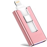 SCICNCE 3 in 1 Lightning Pendrive 3.0 USB Flash Drive for iPhone/Android/Tablet OTG 256GB 256G 512GB 512G 1TB 1T with Type-C Adapter Pink