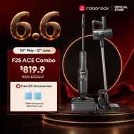 Roborock F25 ACE Combo 5 in 1 Wet and Dry Cordless Vacuum Cleaner | 0% Hair Tangle | 90°C Self-Clean