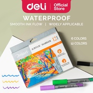 Deli Dmast Professional Acrylic Markers Pen Penanda Lukisan Cat Akrilik Lukisan Seni Arcylic Markerp