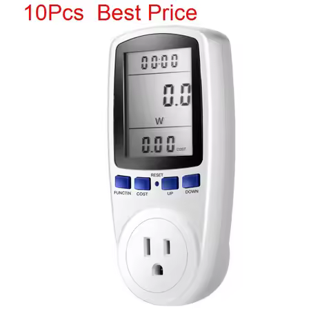 10Pcs/lot American Standard Power Metering Socket Power Monitor Intelligent Charging Socket Meter