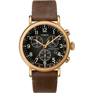 Timex standard chronograph leather watch