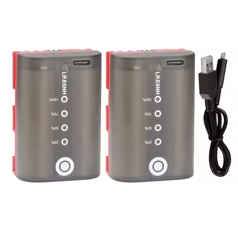 LP-E6NH USB-C Rechargeable Camera Battery for Canon EOS R R5 R6 90D 60D 70D 80D 5D IV 6D 7D mark II 