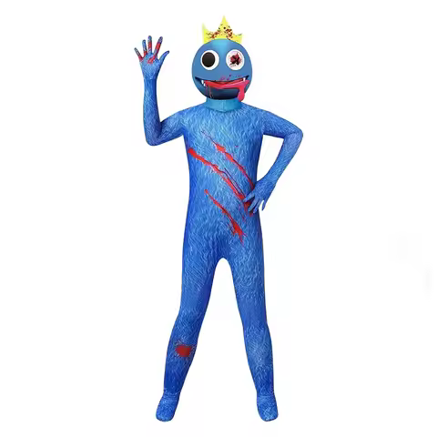 Halloween Rainbow Friends Cosplay Costume ROBLOX Game Cosblue Friend Bodysuit Roleplay Clothing Danc